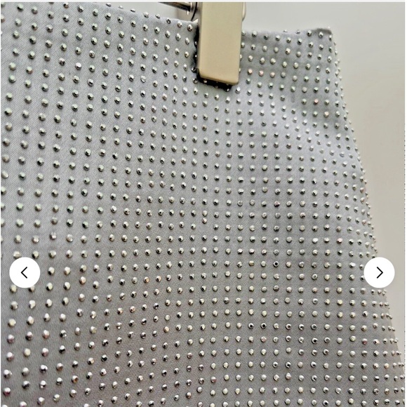 ZARA grey/silver rhinestone pencil skirt size small - Picture 5 of 14